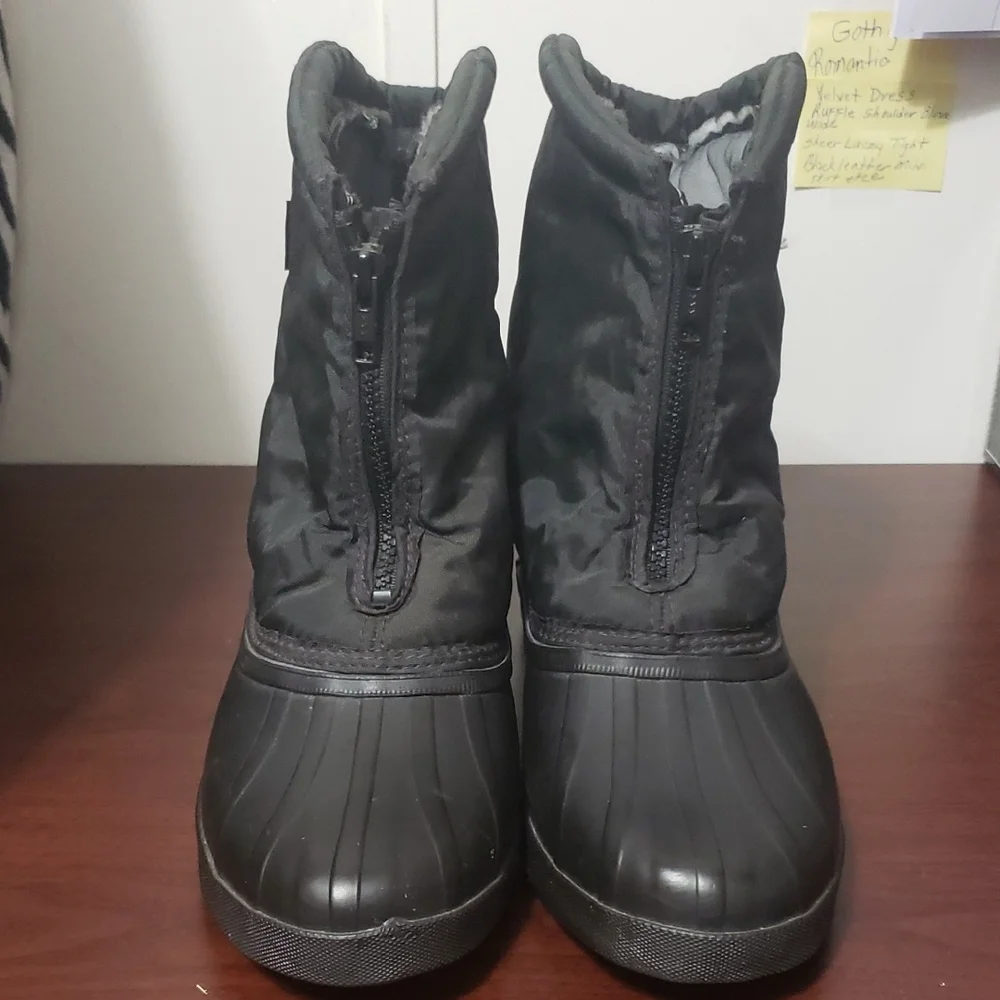 SOREL Vintage Waterproof‎ Black Winter Boots with Front Zipper